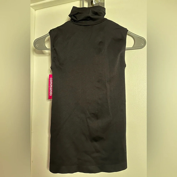 NWT Commando Minimalist Seamless Mock Neck Sleeveless Top Black One Size - Picture 5 of 9